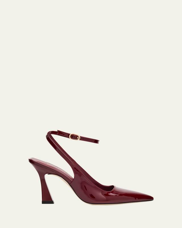 Vinnie Patent Leather Ankle-Strap Pumps